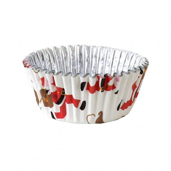 PME Santa & Sleigh Foil Lined Cupcake Cases x 30