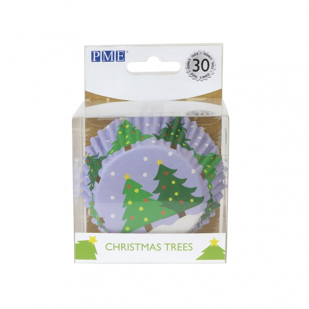 PME Christmas Trees Foil Lined Cupcake Cases x 30