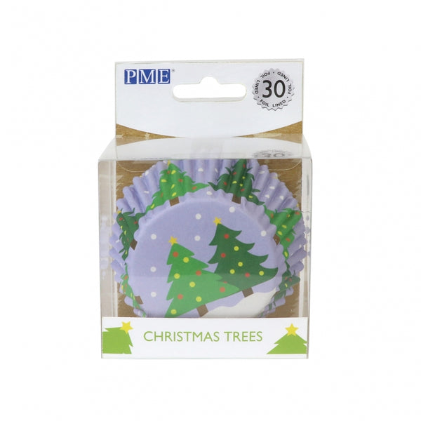 PME Christmas Trees Foil Lined Cupcake Cases x 30