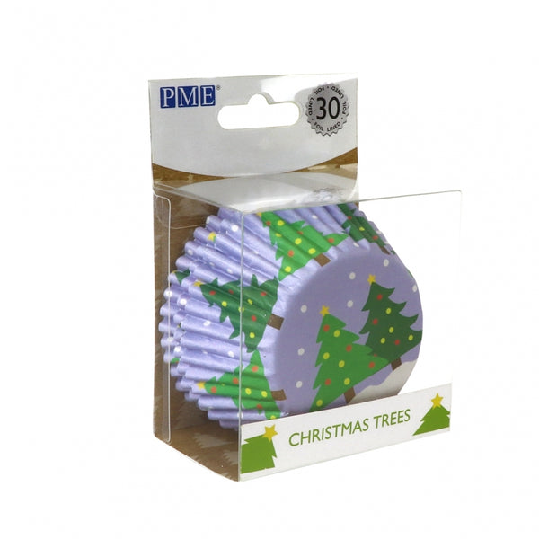 PME Christmas Trees Foil Lined Cupcake Cases x 30