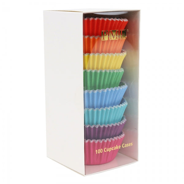 PME Rainbow Cupcake Cases x 100