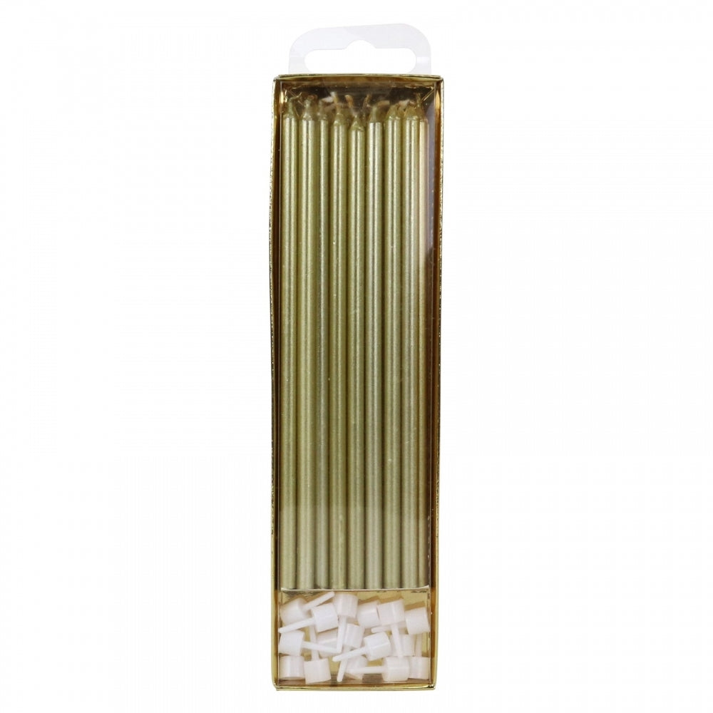 PME Extra Tall Candles x 16 - Gold