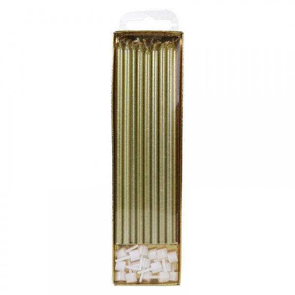 PME Extra Tall Candles x 16 - Gold