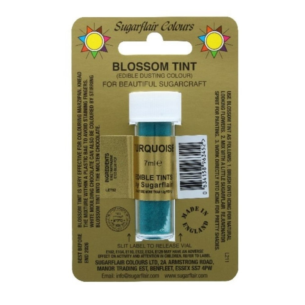 Sugarflair Turquoise Blossom Tint Dusting Colour 7ml