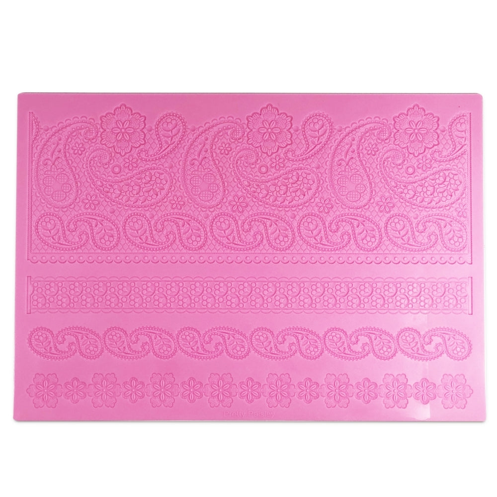 Cake Lace Pretty Paisley - 3D Large Cake Lace Mat