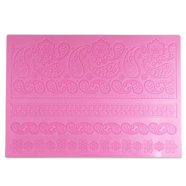 Cake Lace Pretty Paisley - 3D Large Cake Lace Mat