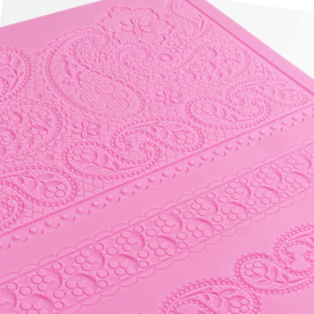 Cake Lace Pretty Paisley - 3D Large Cake Lace Mat