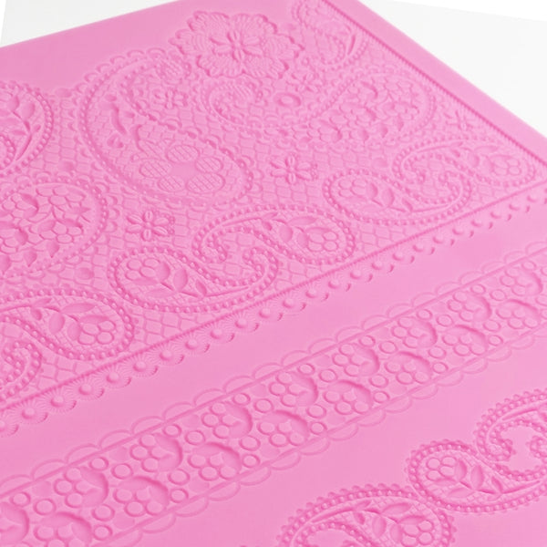 Cake Lace Pretty Paisley - 3D Large Cake Lace Mat