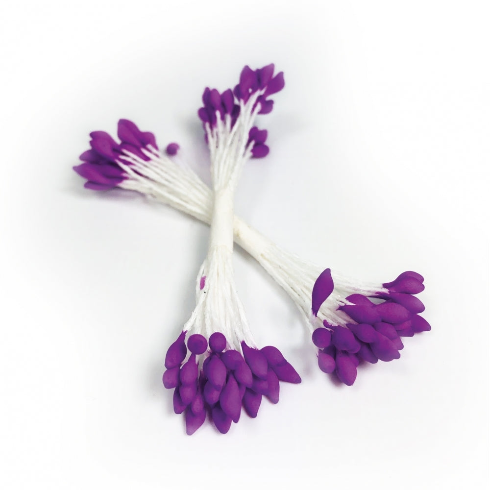 Sugar Lane Purple Teardrop Stamens x 50