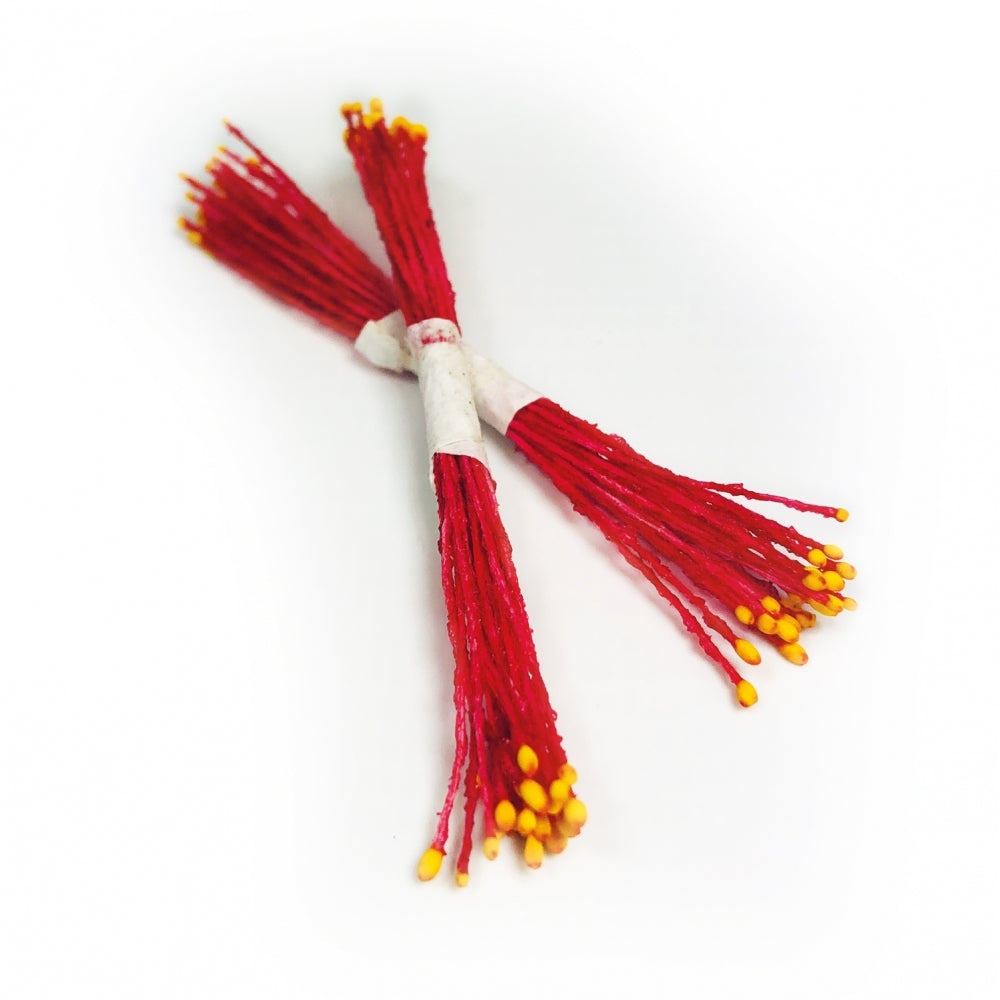 Sugar Lane Orange & Red Micro Head Stamens x 50