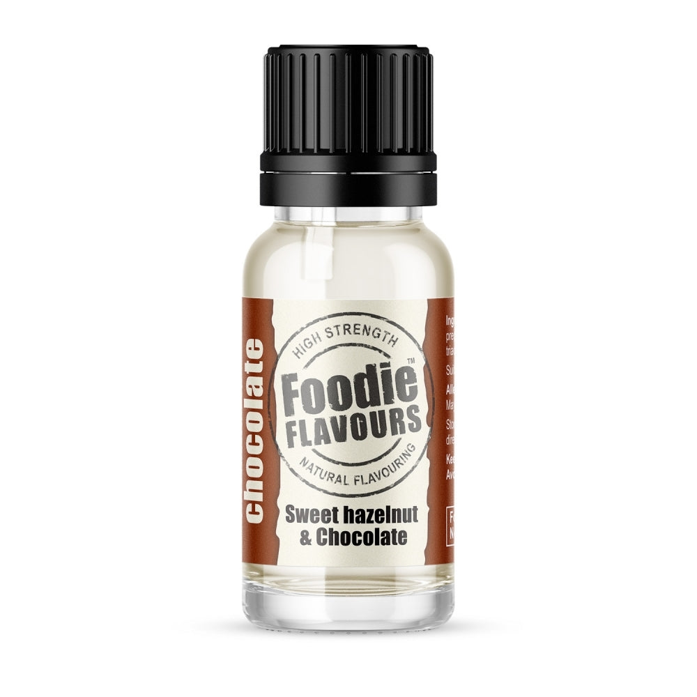 Foodie Flavours Sweet Hazelnut & Chocolate - Natural Food Flavouring 15ml