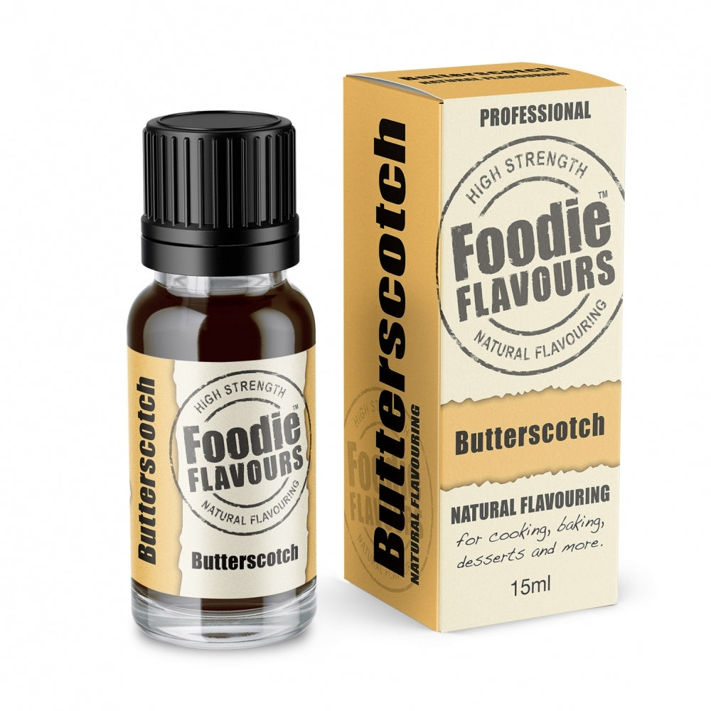 Foodie Flavours Butterscotch - Natural Food Flavouring 15ml
