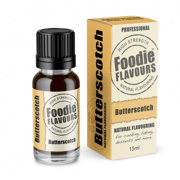 Foodie Flavours Butterscotch - Natural Food Flavouring 15ml