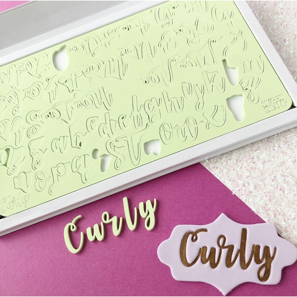 Sweet Stamp Curly Letters Embossing Set