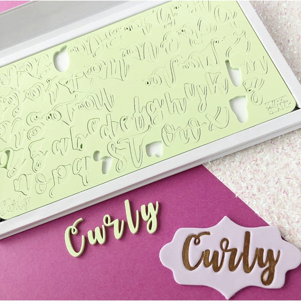 Sweet Stamp Curly Letters Embossing Set
