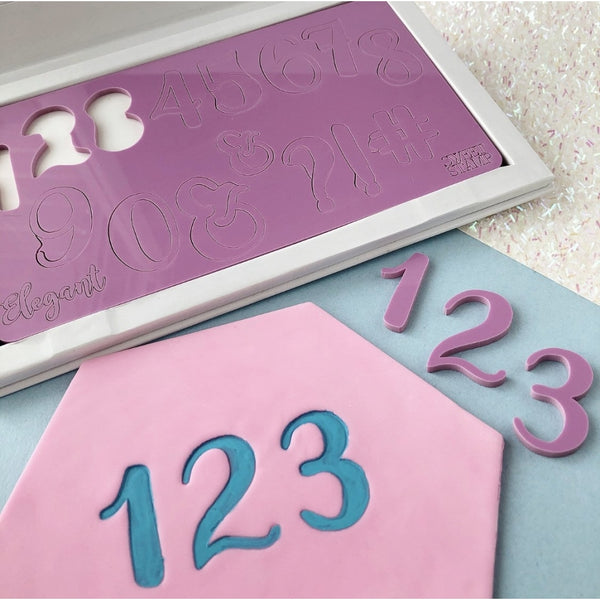 Sweet Stamp Elegant Numbers & Symbols Embossing Set