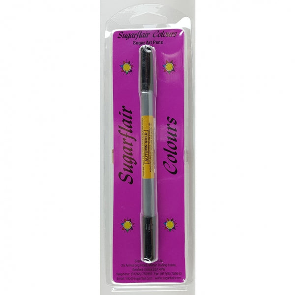 Sugarflair Edible Dual Nib Pens - Autumn Gold