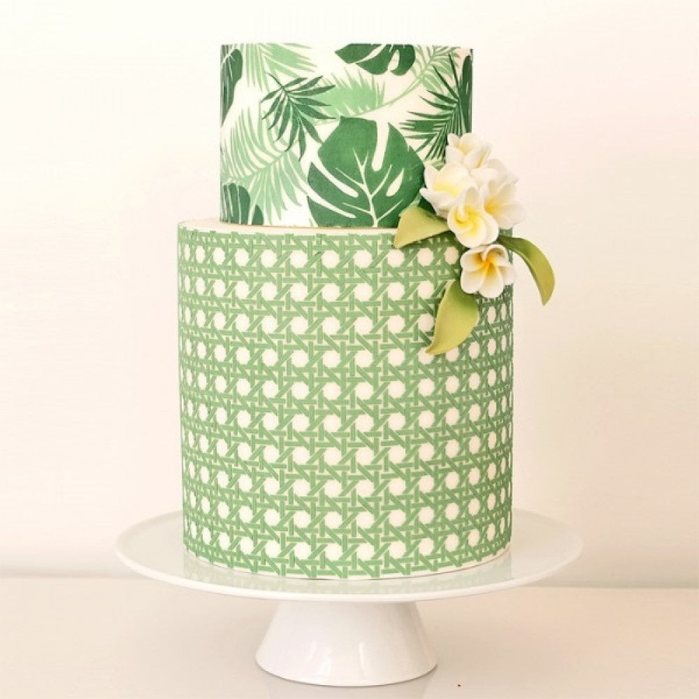 Evil Cake Genius Avalon Palm Leaves Standard Height Mesh Stencil