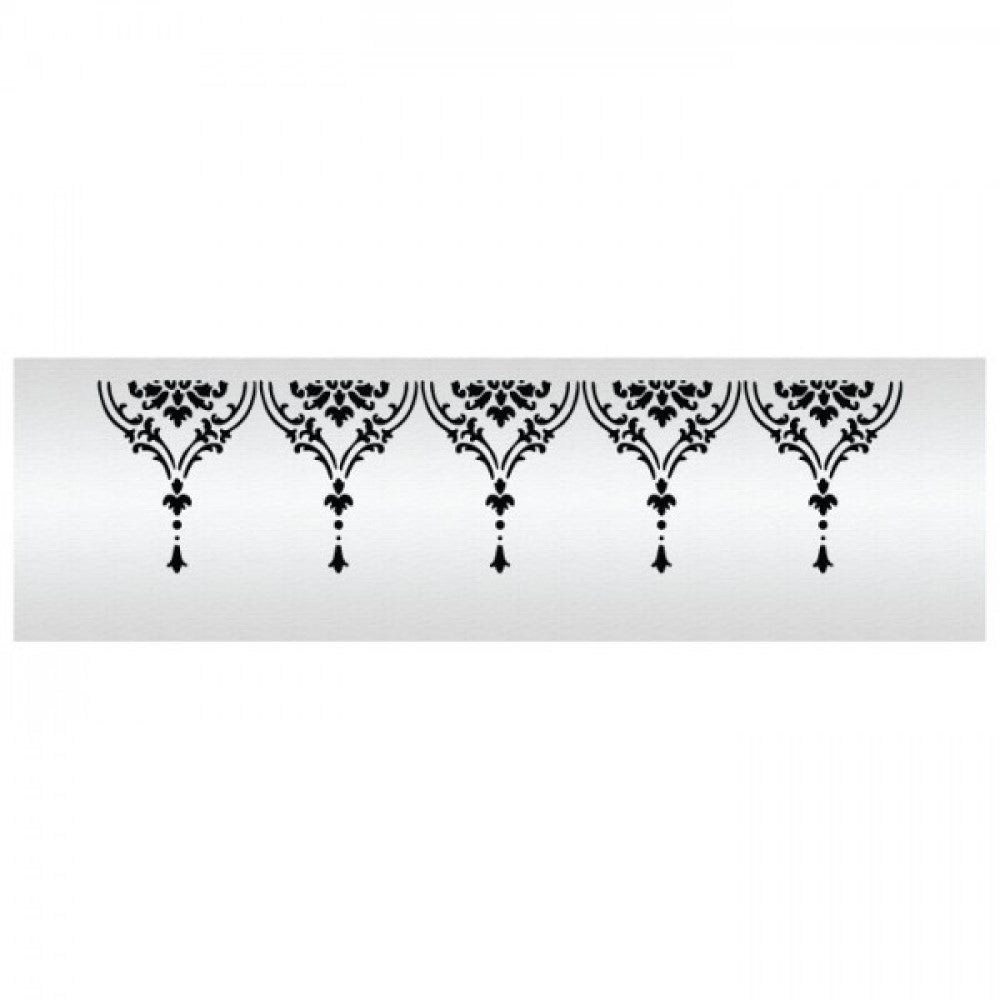 Evil Cake Genius Alexandria Border Acrylic Stencil