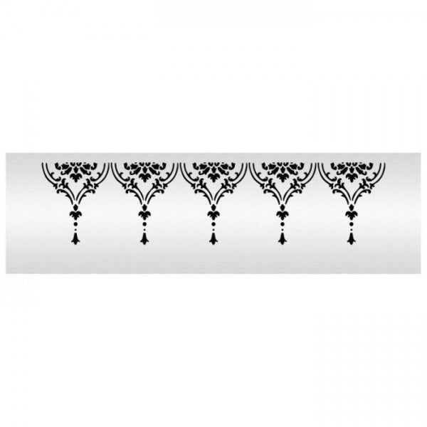 Evil Cake Genius Alexandria Border Acrylic Stencil