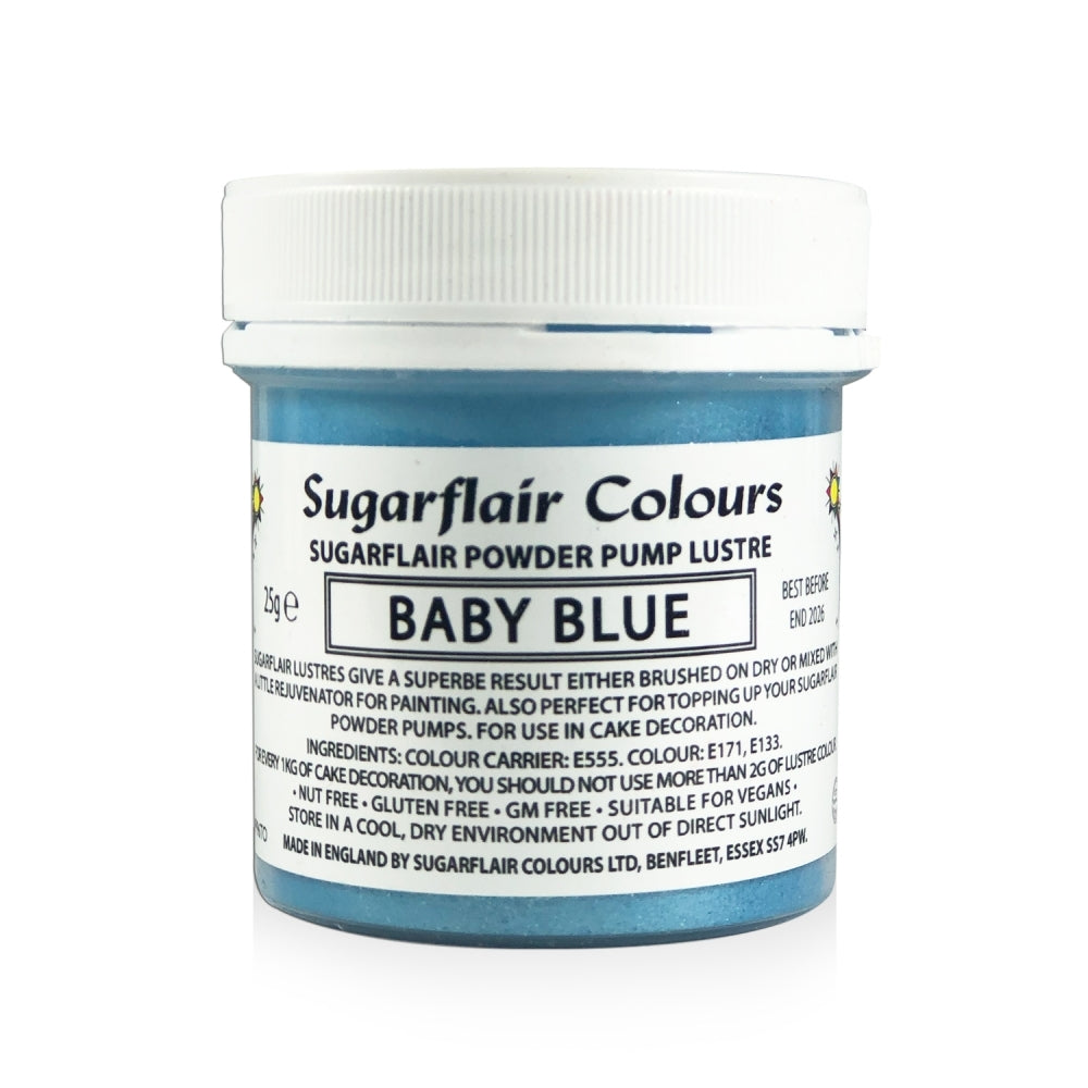 Sugarflair Powder Pump Lustre Refill 25g - Baby Blue