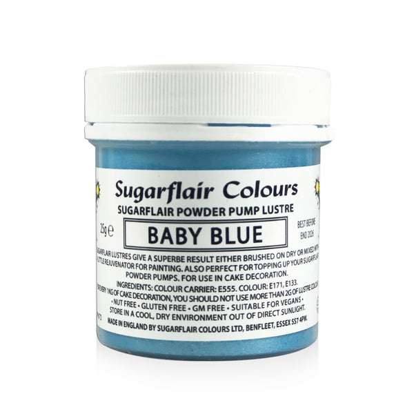 Sugarflair Powder Pump Lustre Refill 25g - Baby Blue
