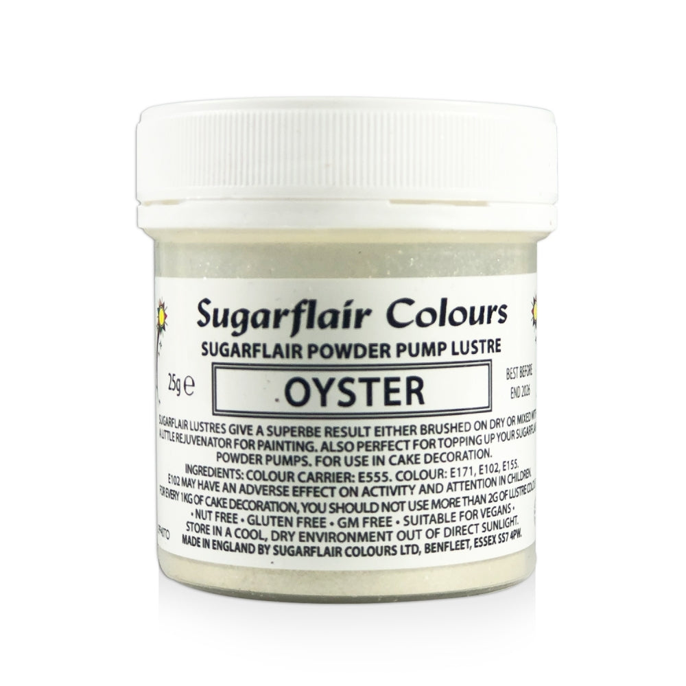 Sugarflair Powder Pump Lustre Refill 25g - Oyster