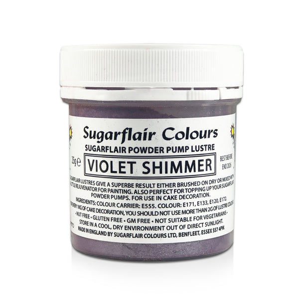 Sugarflair Powder Pump Lustre Refill 25g - Violet Shimmer