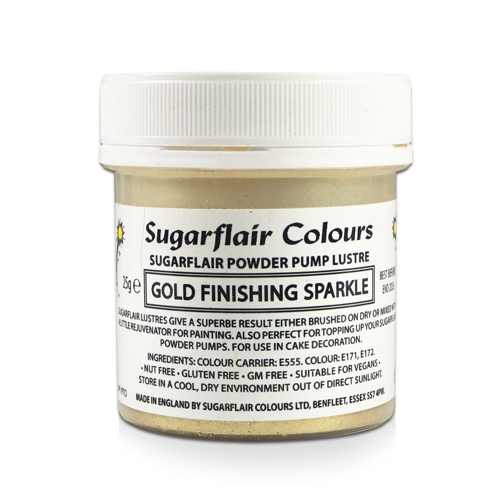 Sugarflair Powder Pump Lustre Refill 25g - Gold Finishing Sparkle