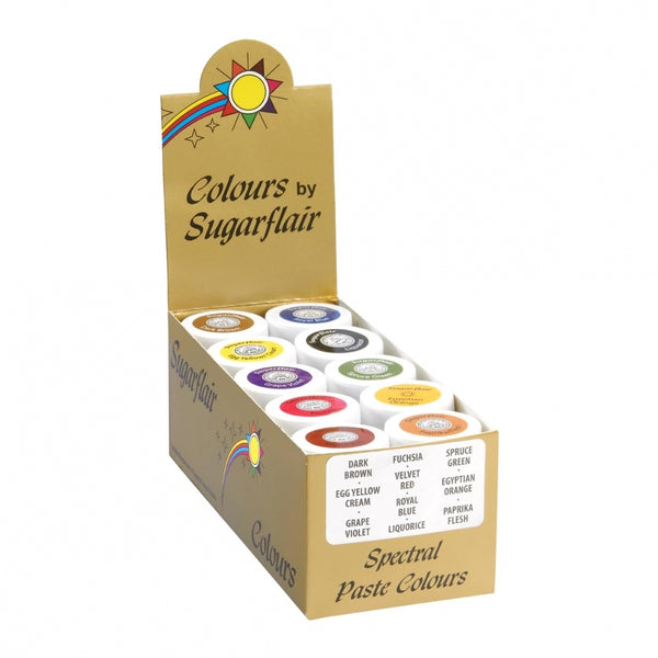 Sugarflair Spectral Paste Colour Kit (Set of 10 x 25g)