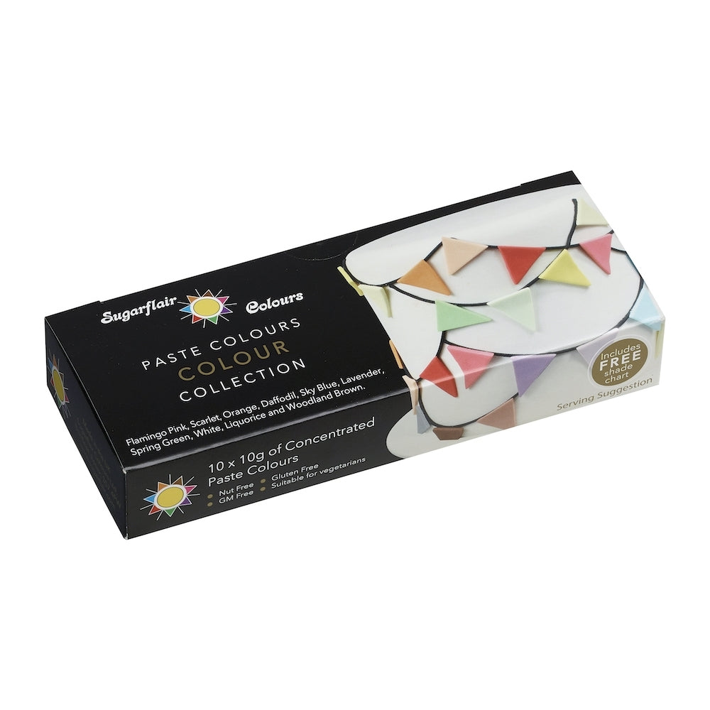 Sugarflair Mini Spectral Pastel Paste Concentrate Food Colour Set Of 10