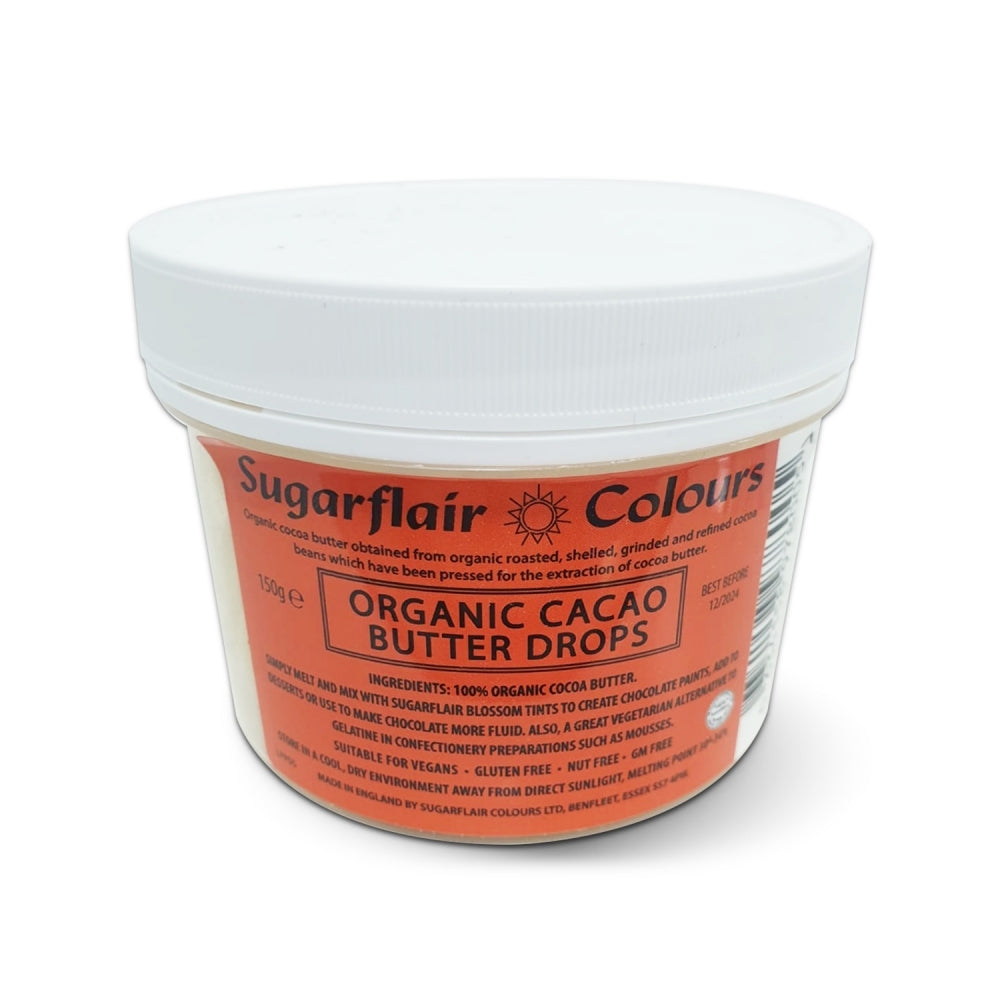 Sugarflair Organic Cacao Butter Drops 150g