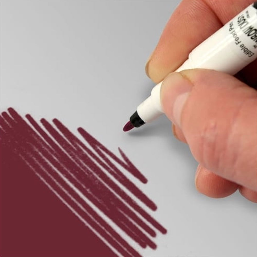 Rainbow Dust Burgundy - Double Ended Cake Art Pen 5g