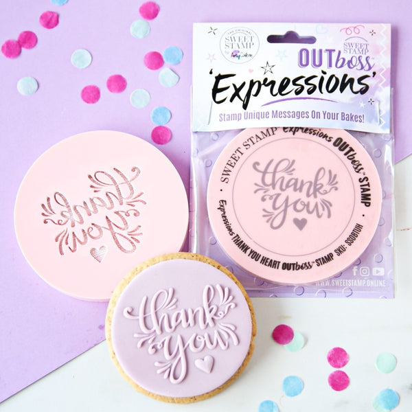 Sweet Stamp Thank You Hearts - OUTboss Expressions Stamp