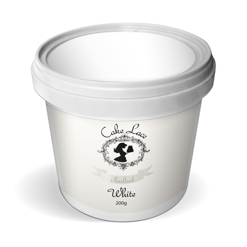 Cake Lace White Pearlised Pre-Mixed