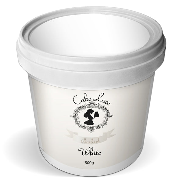 Cake Lace White Pearlised Pre-Mixed