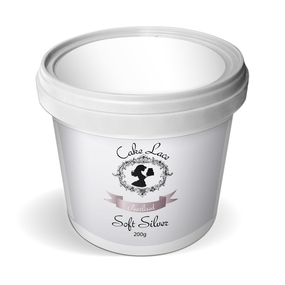 Cake Lace Soft Silver Pearlised Pre-Mixed 200g