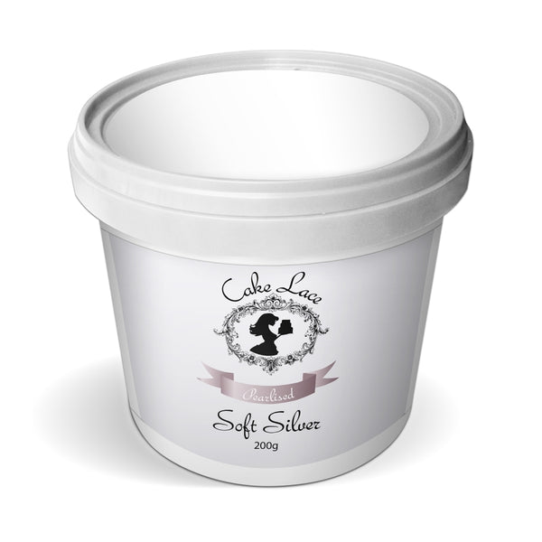 Cake Lace Soft Silver Pearlised Pre-Mixed 200g