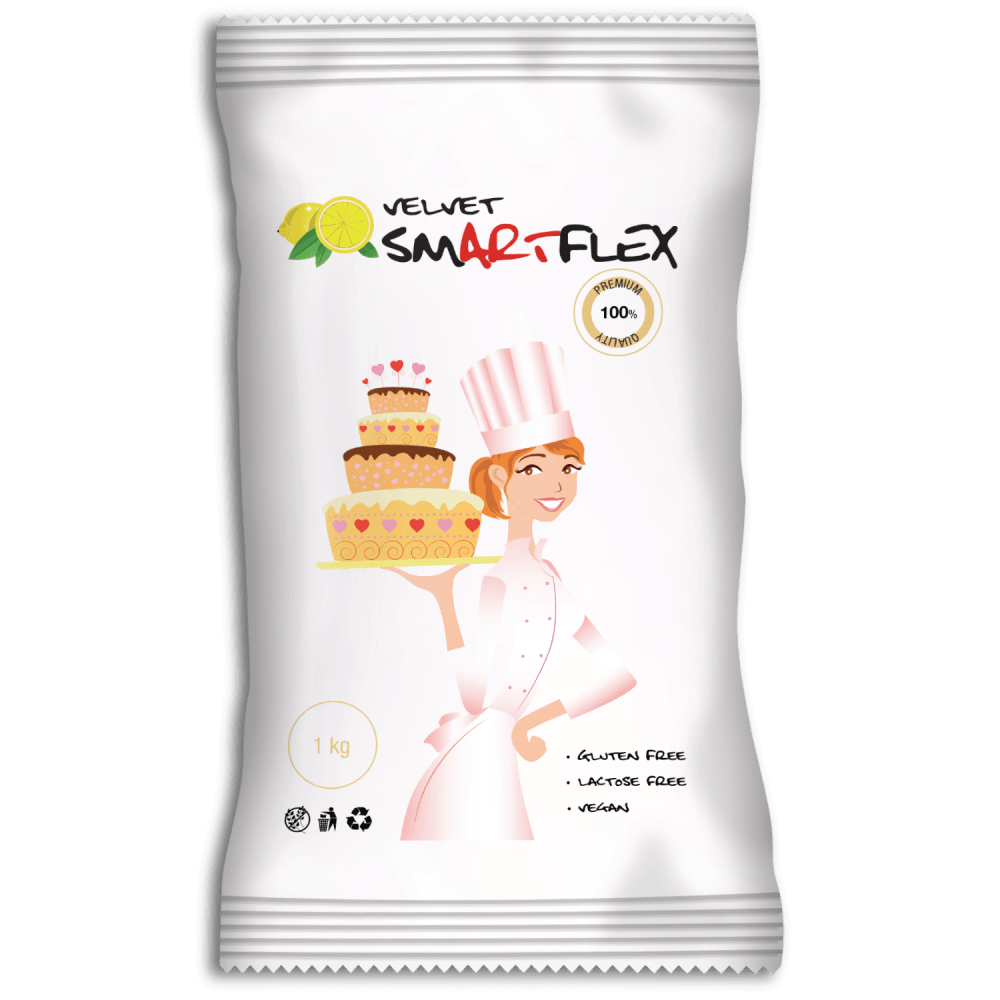 Smartflex White Velvet Lemon Flavoured Sugarpaste 1KG
