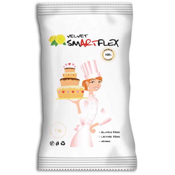 Smartflex White Velvet Lemon Flavoured Sugarpaste 1KG