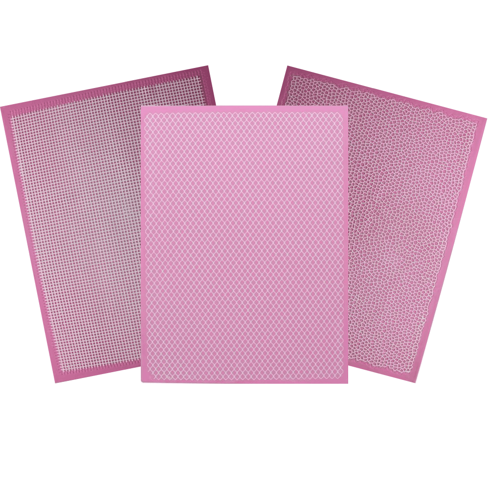 Cake Lace 3D Large Textured Cake Lace Mats Set of 3