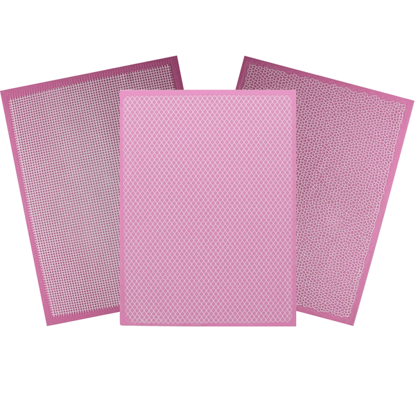 Cake Lace 3D Large Textured Cake Lace Mats Set of 3