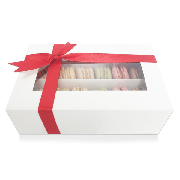 Simply Making Holds 12 Luxury Satin White Macaron Box With Sleeve