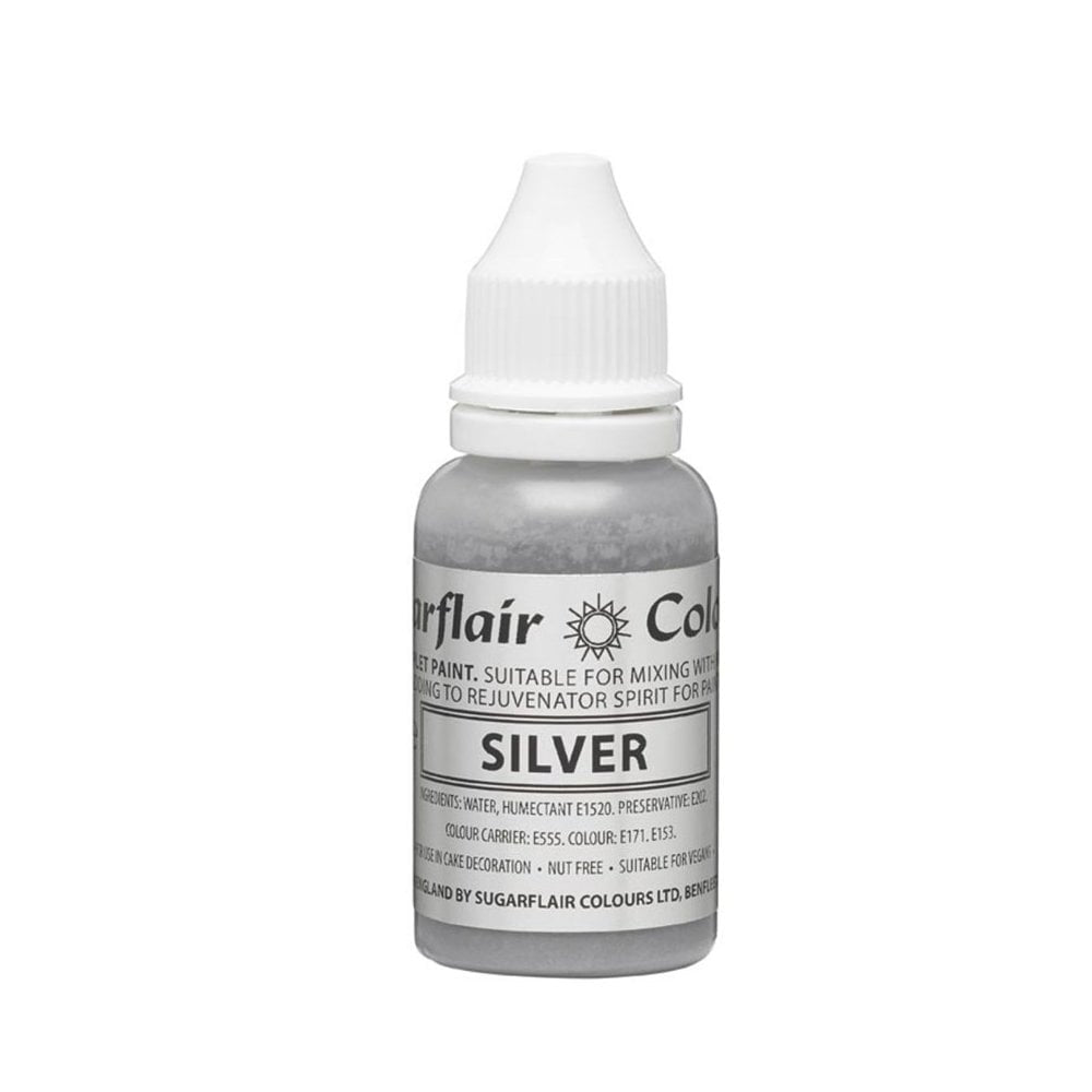 Sugarflair Silver - Sugartint Concentrated Droplet Colour 14ml