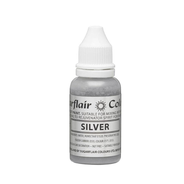 Sugarflair Silver - Sugartint Concentrated Droplet Colour 14ml