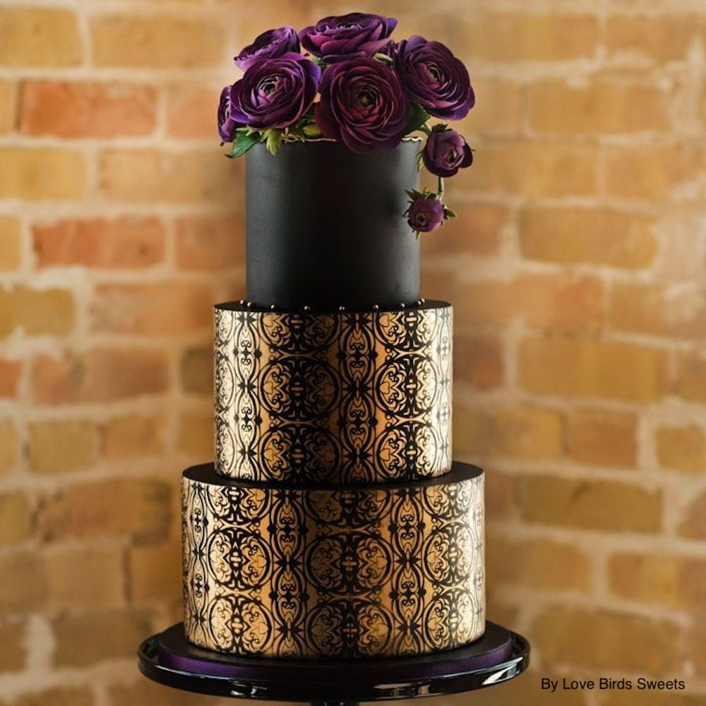 Evil Cake Genius Seamless Velvet Burnout Stencil