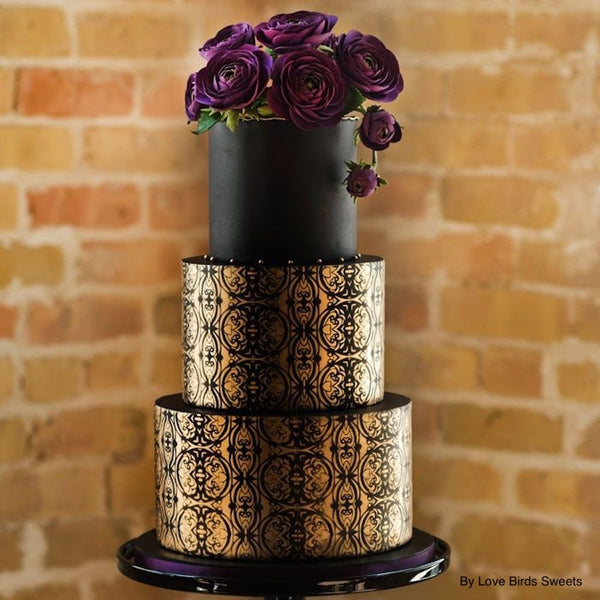 Evil Cake Genius Seamless Velvet Burnout Stencil