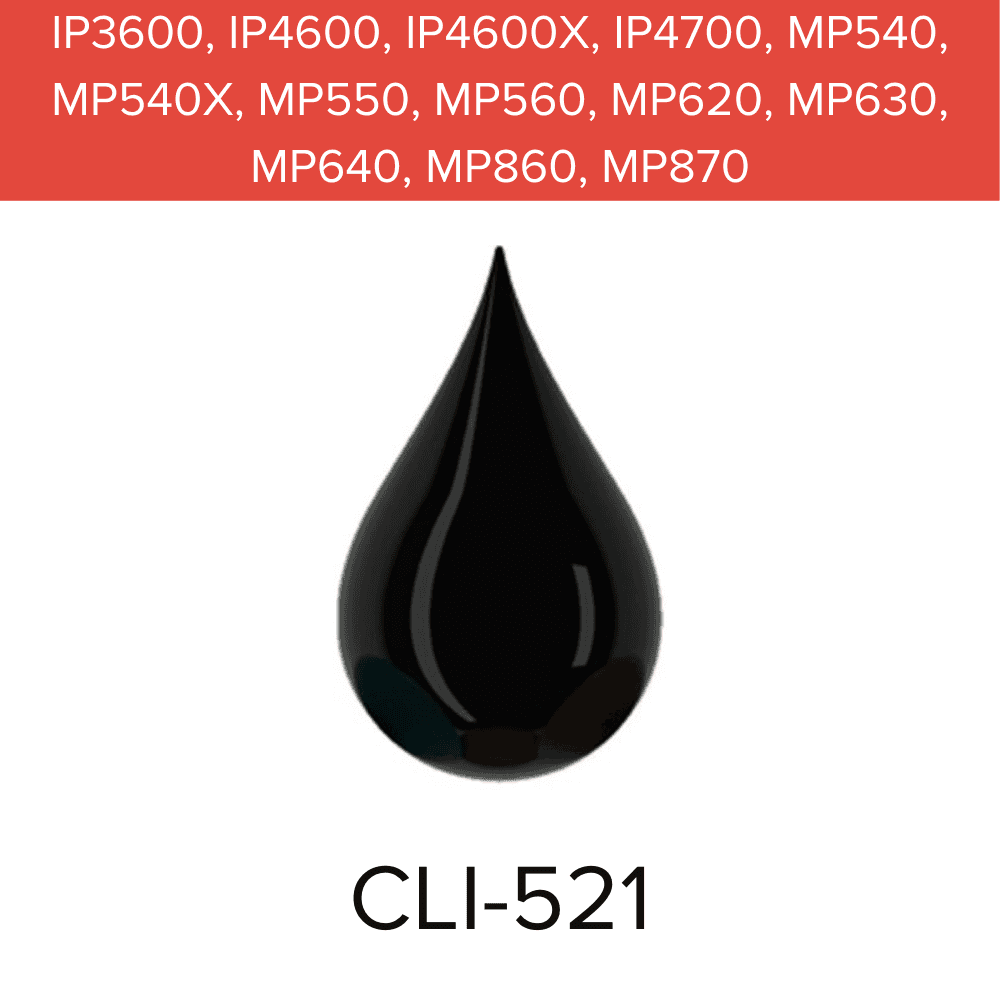 Simply Making Single CLI - 521 Edible Ink Cartridge With Chip - Black REFILL AUTO RESET