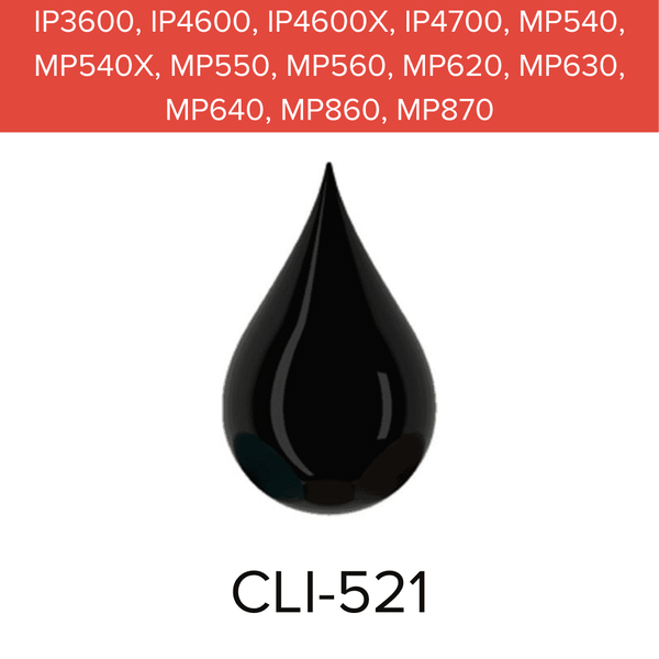 Simply Making Single CLI - 521 Edible Ink Cartridge With Chip - Black REFILL AUTO RESET