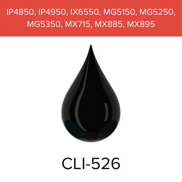The Cake Decorating Co. Single CLI - 526 Edible Ink Cartridge With Chip - Black REFILL AUTO RESET